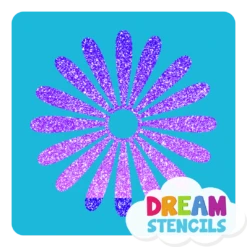Astra Flower Glitter Tattoo Stencil - HP-316 (5pc Pack)