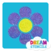 6 Petals Flower Glitter Tattoo Stencil - HP-318 (5pc Pack)