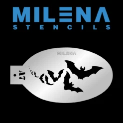 Milena Stencils - Flying Bats - Stencil A7