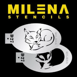 Milena Stencils - Sleeping Fox - Stencil Set D27