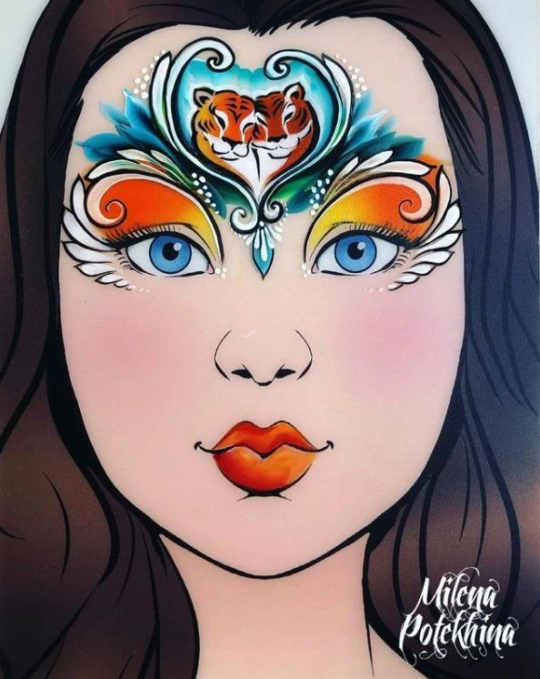 Milena Stencils - Tiger Heart - Stencil Set D11 2 Milena Stencils - Tiger Heart - Stencil Set D11 - Image 2