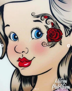 Milena Stencils - Tattoo Rose - Stencil F2 -Painted Mold Supplies Store 0020189 milena stencils tattoo rose stencil f2