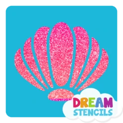 Seashell - 2 Glitter Tattoo Stencil - HP-323 (5pc Pack)