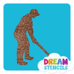 Golf Driver Glitter Tattoo Stencil - HP-341 (5pc Pack)