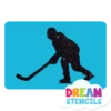 Hockey Player Glitter Tattoo Stencil - HP-345 (5pc Pack)