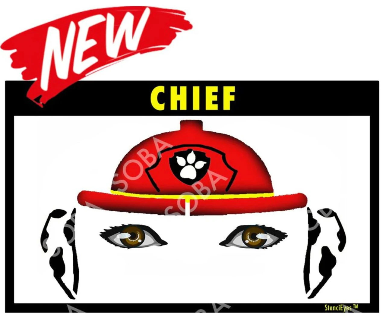 Chief Firefighter - Stencil Eyes Stencil 1 Chief Firefighter - Stencil Eyes Stencil