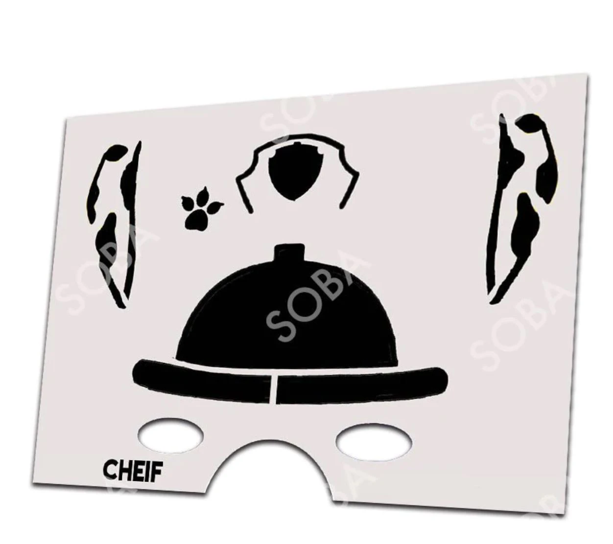 Chief Firefighter - Stencil Eyes Stencil 2 Chief Firefighter - Stencil Eyes Stencil - Image 2