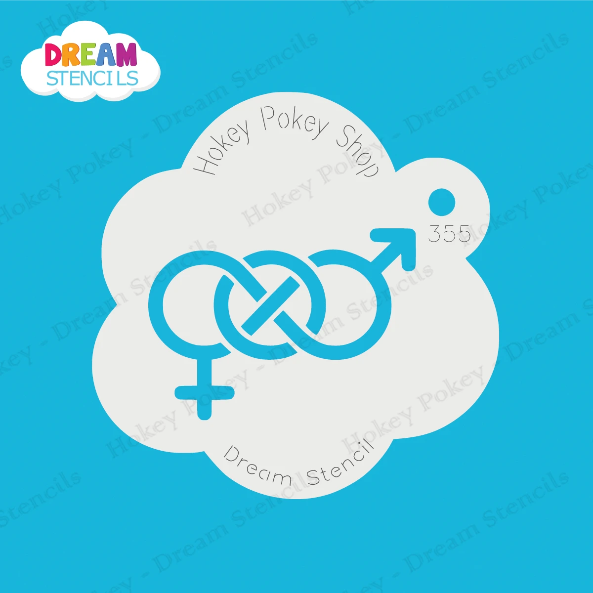 LGBT Infinity Symbol - Dream Stencil - 355 1 LGBT Infinity Symbol - Dream Stencil - 355