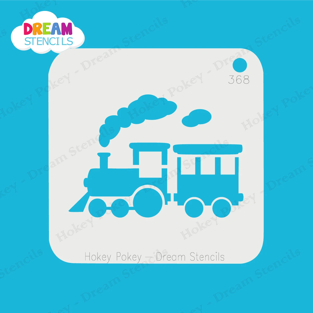 Steam Train With Carriage - Dream Stencil - 368 1 Steam Train With Carriage - Dream Stencil - 368