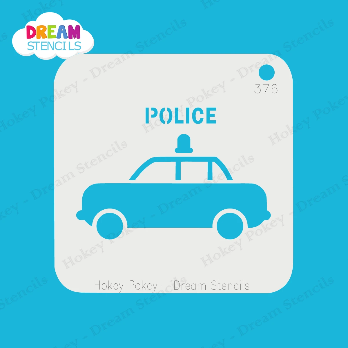 Police Car - Dream Stencil - 376 1 Police Car - Dream Stencil - 376