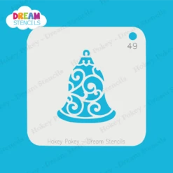 Bell Ornament - Dream Stencil - 49 -Painted Mold Supplies Store 0024504 bell ornament dream stencil 49