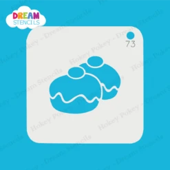 Double Sufganiyot Doughnut - Dream Stencil - 73 -Painted Mold Supplies Store 0024548 double sufganiyot doughnut dream stencil 73