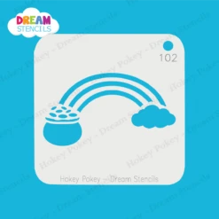 Pot Of Gold With Rainbow - Dream Stencil - 102 -Painted Mold Supplies Store 0024595 pot of gold with rainbow dream stencil 102