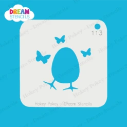 Easter Egg With Butterflies - Dream Stencil - 113 -Painted Mold Supplies Store 0024617 easter egg with butterflies dream stencil 113