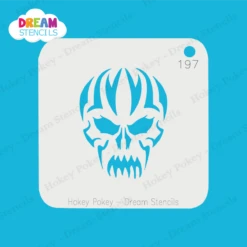 Tribal Evil Skull - Dream Stencil - 197 -Painted Mold Supplies Store 0024745 tribal evil skull dream stencil 197