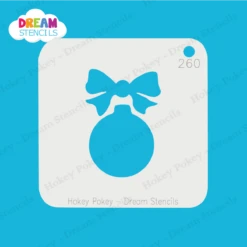 Christmas Ornament With Bow - Dream Stencil - 260 -Painted Mold Supplies Store 0024881 christmas ornament with bow dream stencil 260