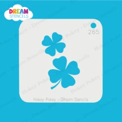 Two Lucky Four-Leaf Clovers - Dream Stencil - 265 -Painted Mold Supplies Store 0024891 two lucky four leaf clovers dream stencil 265