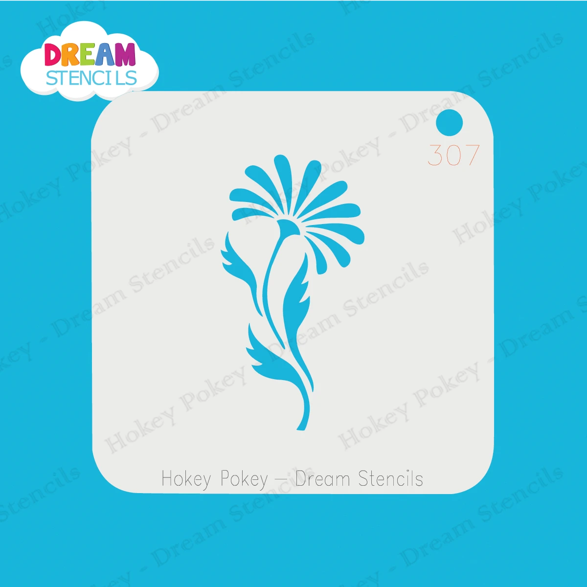 Daisy With Leaves - Dream Mylar Stencil - 307 3 Daisy With Leaves - Dream Mylar Stencil - 307 - Image 3