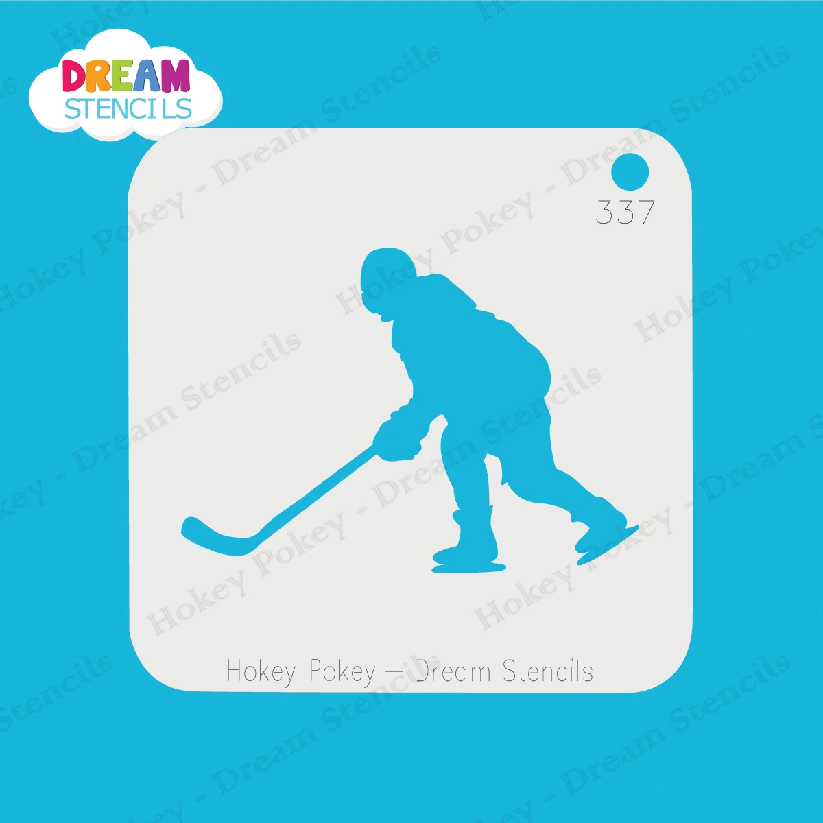 Hockey Player - Dream Stencil - 337 1 Hockey Player - Dream Stencil - 337