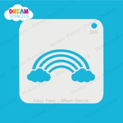 Rainbow And Clouds - Dream Stencil - 366