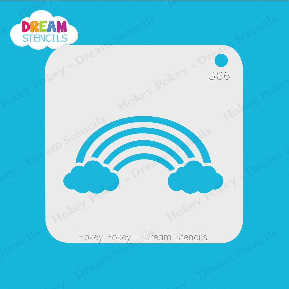 Rainbow And Clouds - Dream Stencil - 366 1 Rainbow And Clouds - Dream Stencil - 366
