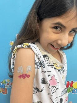 Bunny Ears With Hearts Glitter Tattoo Stencil - HP-97 (5pc Pack) -Painted Mold Supplies Store 0025467 bunny ears with hearts glitter tattoo stencil hp 97 5pc pack