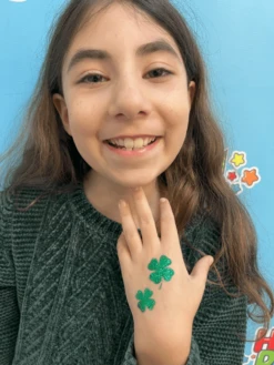 Two Lucky Four-Leaf Clovers Glitter Tattoo Stencil - HP-53 (5pc Pack) -Painted Mold Supplies Store 0025496 two lucky four leaf clovers glitter tattoo stencil hp 53 5pc pack