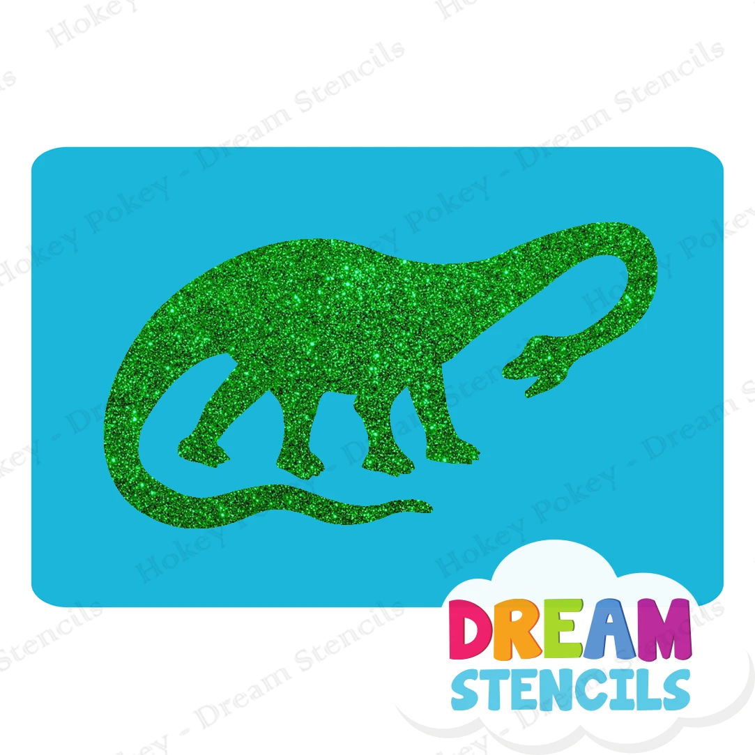 Diplodocus Dinosaur Glitter Tattoo Stencil - HP-405 (5pc Pack)