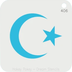 Crescent Moon And Star - Dream Stencil - 406